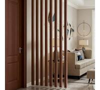 Paravent séparateur de pièce en bois - Cloison de séparation du plafond au sol avec pieds réglables 10 lattes de 155 cm de haut - Séparateur mural à lattes en bois élégant pour la maison et le bureau