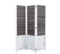 Paravent Séparateur Interieur Diviseur 3 Pan Cloison en Bois Vintage Homestyle4u