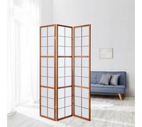 Paravent Séparateur Interieur Diviseur 3 Panneaux Cloison Bois Shoji Homestyle4u