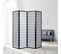 Paravent Séparateur Interieur Diviseur 4 Panneaux Cloison Bois Shoji Homestyle4u