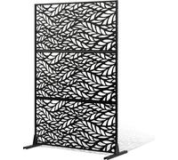 Paravent Séparation de pièce en métal en noir - Cloison de séparation visuelle 120x50.8x183cm - Aménagement flexible de la pièce