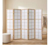 Paravent Shoji naturel en 5 panneaux - Cloison et brise-vue en papier de riz