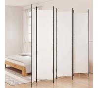 vidaXL Cloison de séparation Paravent 4 panneaux pliable 200x220 cm tissu blanc