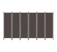 vidaXL Cloison de séparation 4 panneaux Marron 200 x 180 cm