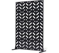 Paravent VEVOR, 120x50,8x183 cm, Séparation de pièce pour l'extérieur, cloison indépendante avec support, brise-vue décoratif pour le jardin, noir