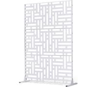 Paravent VEVOR, 120x50,8x193 cm, cloison extérieure indépendante avec support, protection visuelle, cloison, blanc