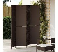 Paravent vidaXL 4 Panneaux Pliable Marron 195x180 cm Rattan Synthétique