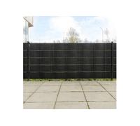 Paravents de balcon 5 pcs noir 255x19 cm résine tressée, écran de jardin, écran extérieur, écran d'intimité 156318