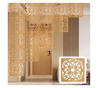 Paravents de séparation de pièce à suspendre, cloisons en bois et plastique, design naturel, 29 x 29 cm, lot multi-tailles (12 pièces) pour la séparation des espaces de la maison et du bureau