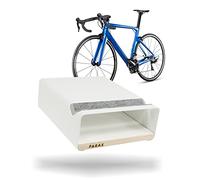 PARAX Support Mural - Suspension Vélo d'Intérieur en Aluminium & Bois - Fixation Murale Blanc - M
