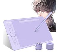 Parblo Tablette de dessin graphique avec gant de dessin 8192 niveaux, stylet sans batterie, 17,8 x 10,2 cm, pour ordinateur, design et enseignement en ligne