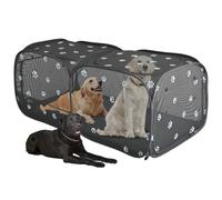 Parc 2 en 1 pour Chien et Chat - Enclos pour Chat et Chaton - Cage Respirante Portable - Niche spacieuse pour Petits Animaux - Pas de Sensation de Confinement (Taille L)