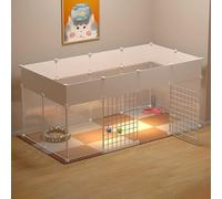 Parc à chat for chat - Cage d'intérieur for chat, enclos for chat, cage à furet, cages for petits chiens, chenils d'intérieur for chat, cages en métal amovibles, faciles à nettoyer(Size:147x75x65cm(A)