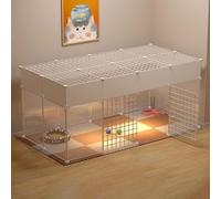 Parc à chat for chat - Cage d'intérieur for chat, enclos for chat, cage à furet, cages for petits chiens, chenils d'intérieur for chat, cages en métal amovibles, faciles à nettoyer(Size:147x75x65cm(B)