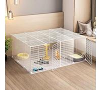 Parc à Chat for Chat - Cages for Chat, enclos d'intérieur for Chat, en métal Amovible, Niche for Petits Chiens, clôture de Cour Portable - for Petits Animaux, Chiots, Chatons(Size:147X111X47CM)