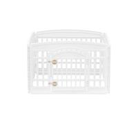 Iris Ohyama, Parc pour Chien Intérieur, Extérieur avec 8 Panneaux & Porte Verrouillable, H90cm, Blanc, Cage, Enclos, Cloture pour Chiens, Chiot, Chat, Lapin, Animaux de Compagnie, Plastique, CI-908