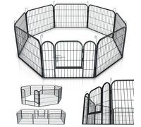 Parc à chiots en métal 160 x 60 cm