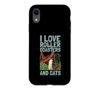 Parc à thème I Love Roller Coasters and Cats Cat Lover Coque pour iPhone XR