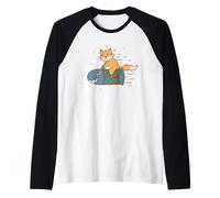 Parc Animalier Mignon et Amusant Fox on Rocket Manche Raglan