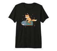 Parc Animalier Mignon et Amusant Fox on Rocket T-Shirt Haut de Gamme