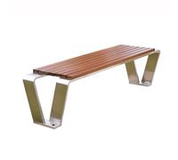 Parc Banc extérieur sans dossier brun rouge Canapé double Canapé de loisirs Parc de loisirs Entrée