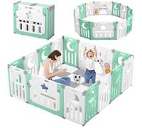 Parc Bébé 14 Panneaux, Barrière de Sécurité Portail Parc XXL, Parc en Plastique Ecologiques,Grille de Protection en Plastique