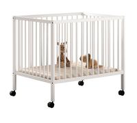 Parc bébé DINO 95x75 blanc - Réglable et mobile