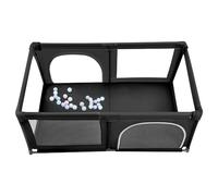 Parc Bebe Avec Tapis D'eveil, Parc pour Bébé de,Aire de jeux Portable pour Enfants avec Barrière de Sécurité Convient pour le Centre d'activités pour Enfants intérieur et Extérieur-180*120*66 cm-noir