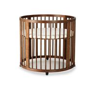 Parc bébé Deryan Willow - Parc rond en bois avec matelas inclus - Marron