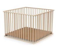 Parc bébé en bois FORMULA BABY - 100x100 cm - Fond réglable - Qualité E1