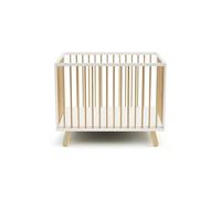 AT4 - Parc bébé Pirate en bois Blanc et Hêtre 80 x 100 cm | Fond réglable 3 hauteurs | Pour enfant jusqu'à 24 mois
