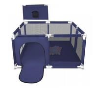 Parc bébé haute qualité style minimaliste de chambre avec 50 balles et 4 ventouses - ERROLVES - Bleu marine - 126*126*66 CM