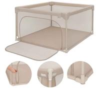 Parc Bébé Willow Mini 126 X 126 Cm Avec Montage Sans Outils, Parois En Maille Et Entrée Latérale Beige Sand TU