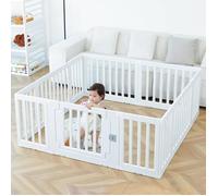 Parc bébé modulable 150×150 cm - parc de jeux multifonction antidérapant - blanc