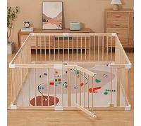 Parc Bébé Modulable en Bois 160x180/170x170 cm | Porte Sécurisée