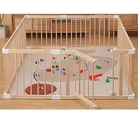Parc Bébé Modulable en Bois de Pin Massif - Parc Enfant Non Peint Sécurisé avec Porte - TOP QUALITÉ & Assemblage/Démontage Faciles en 10 min - 160x180/170x170cm - Parc Bébé Bois