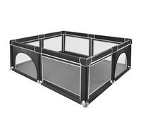 Parc Bébé,Modulable,Grand parc pour enfant en bas âge,Parc bebe pliable Parc pour bébé grande avec filet respirant et fermeture éclair-180 * 150 * 66cm-Noir