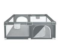 Parc Bebe,Parc Bebe Pliable, Parc Modulable Bébé Avec Barrieres/Filets/Balle Océanique/Panneau d'activité, Parc De Jeux Bébé Compris 50 Boules Océaniques et 4 Anneau Parc Bébé(Gris 120 * 160 * 66cm)