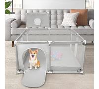 Parc Bébé, Parc Enfants, Grand Parc Bebe,Centre de jeux familial, centre d'activités pour bébés et tout-petits,126 x 126 x 66 cm - 50 petites boules - 4 ventouses - Noir