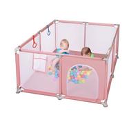 Parc Bébé, Petit Parc Bébé Sécurisé avec Maille Respirante et, Parc de Jeu Idéal pour Bébé qui Rampe ou Apprend à Marcher, 120x180cm