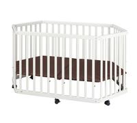 Parc Bb Pliant En Hetre Massif Blanc 84 X 143 X 75 Cm