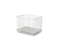 WEBABY - Parc bébé pliant en bois 70 x 100 cm CALI Blanc - 70x100