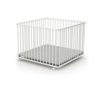 Parc bébé pliant en bois FORMULA BABY - Blanc - 100 x 100 cm - Réglable sur 3 hauteurs