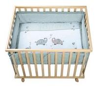 Parc bébé rectangulaire Jumbotwins en bois clair - 75x100 cm Bois naturel G