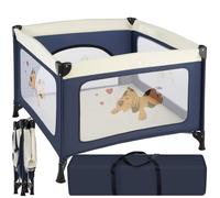 PARC BEBE - TECTAKE - Parc Bébé Lit de voyage Pliant TOMMY JUNIOR Matelas et sac de transport inclus - Bleu