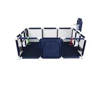 Parc Bebe,XXL Pliable Parc Modulable Bébé Avec Barrieres/Filets/Balle Océanique/4 poignées,Playpen extra grand pour bébés et tout-petits,Basketball Rack,180 * 120 * 66cm (Bleu marine)