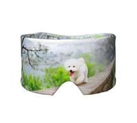 Parc Bichon Frise Animaux Chiens Bichon Frise Chiens,Masque pour les yeux bloquant la lumière Cache-yeux et cache-oreilles pour le sommeil
