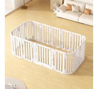 Parc Chien Interieur Pliable Plastique avec Porte Combinaison Libre Enclos Lapin Exterieur Modulable 67 cm de Haut avec Ventouse Fixe pour Chiot Lapin Rongeur(202x103x67CM)