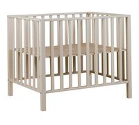 Parc bébé hêtre massif beige Manilla 78x97 cm Beige G