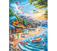 Parc d'attractions au coucher du soleil 1000 Pièces Puzzle Collectionneur En Carton Rigide Sans Déformation Conte de fées mignon d'accompagnement Très Difficile Motif Complexe Décoration Murale Qualit